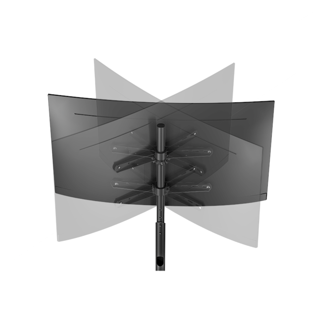 XTRARM  Arius TV Standaard Zwart Ovale Voet