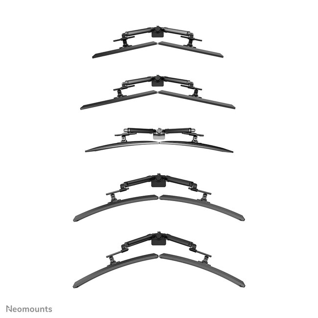Neomounts DS65S-950BL2 Monitorarm 24-34" - gasveer - Topfix - multi-instelbaar - 180°-stop