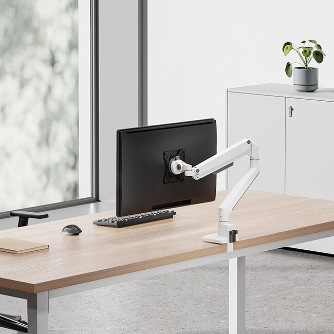 Neomounts DS70-250WH1 Monitorarm 17-35 inch - gasveer - Topfix - 180°-stop