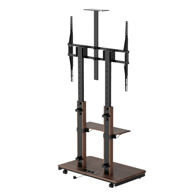 XTRARM  Duolite Verrijdbare TV Vloerstandaard Walnoot