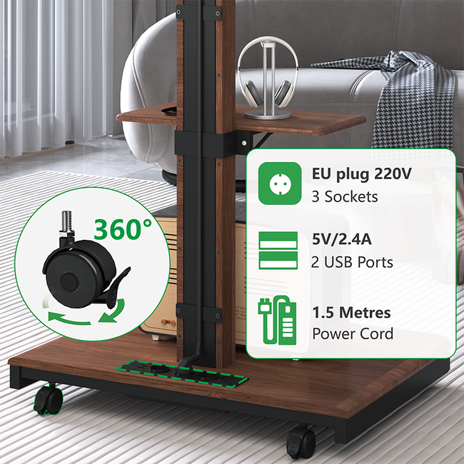 XTRARM  Elite Elektrische TV Standaard Walnoot