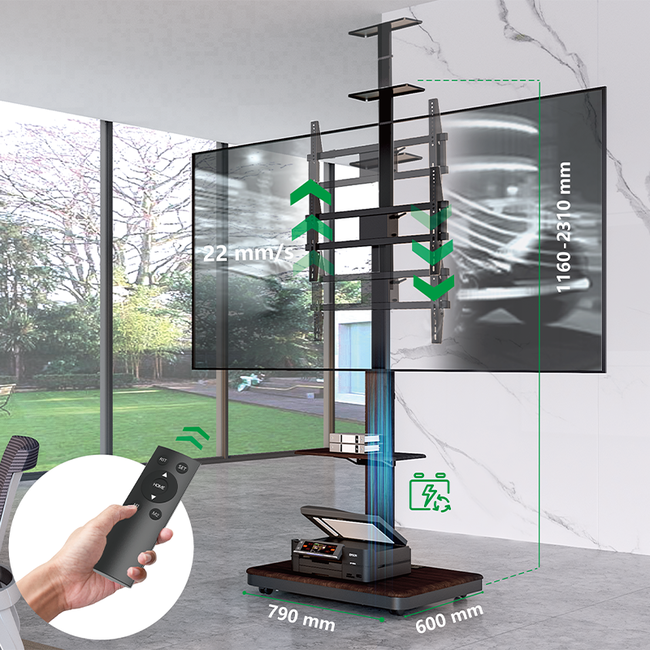 XTRARM  Elite Elektrische TV Standaard Walnoot