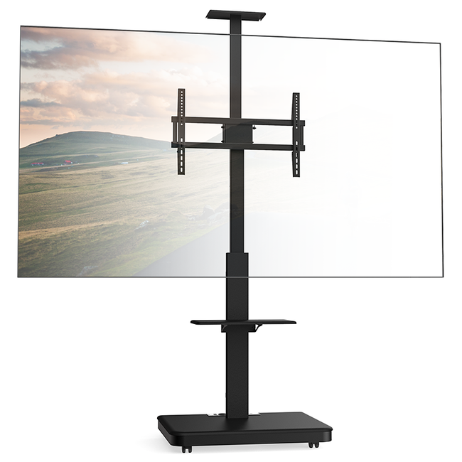 XTRARM  Elite Verrijdbare Elektrische TV Vloerstandaard Zwart