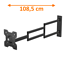 XTRARM  Axis XL 108,5 cm Draai- en Kantelbare TV Beugel Zwart