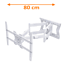 XTRARM  Cratos 80 cm Double Rotate 600 TV Beugel White