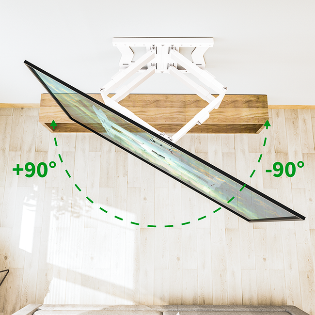 XTRARM  Cratos 80 cm Double Rotate 600 TV Beugel White