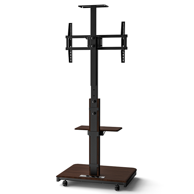 XTRARM  Elite Verrijdbare TV Vloerstandaard Walnoot Manueel
