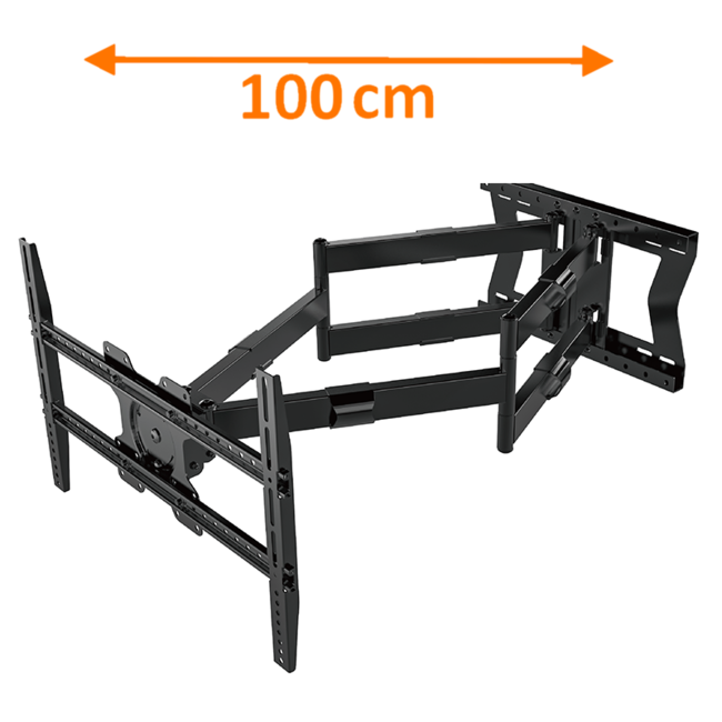 XTRARM  Cratos 100 cm Double 600 TV Beugel Black