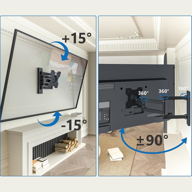 DQ  Rotate XL Black 70 cm TV Beugel