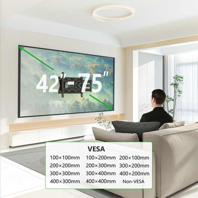 XTRARM  Ferrom 120 cm TV Beugel Black