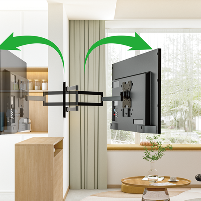 XTRARM  Axis XL 108,5 cm Draai- en Kantelbare TV Beugel Zwart