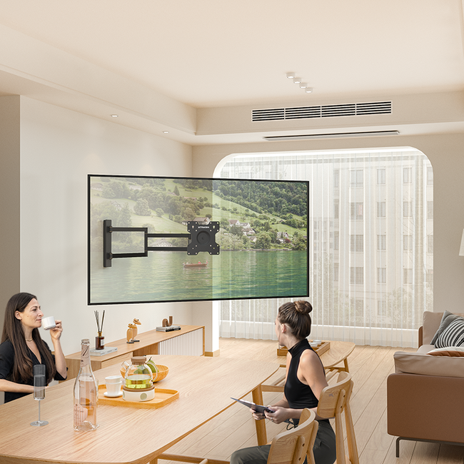 XTRARM  Axis XL 108,5 cm Draai- en Kantelbare TV Beugel Zwart