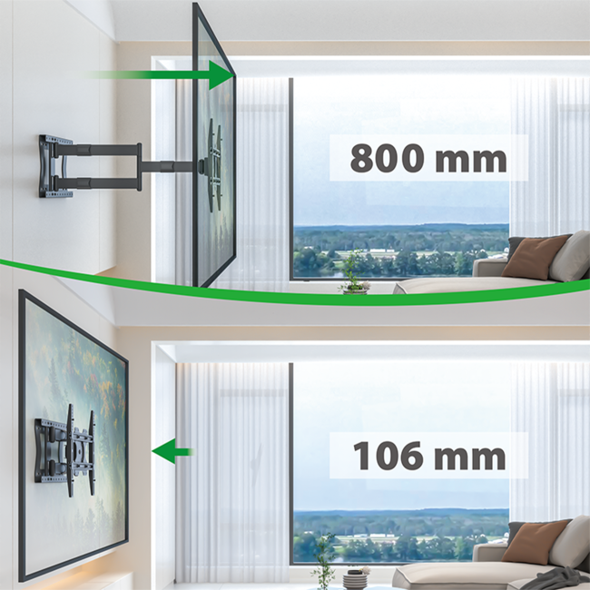 XTRARM  Tantal Fixed 80 cm TV Beugel Draaibaar