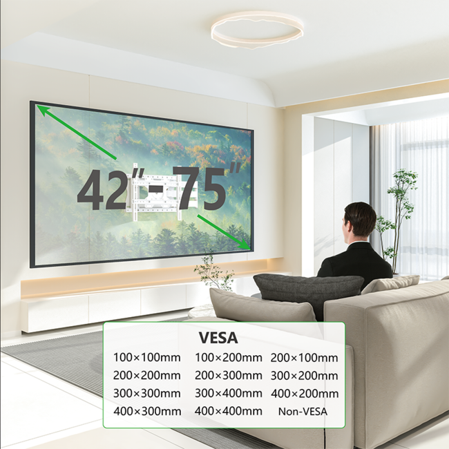 XTRARM  Ferrom 120 cm TV Beugel White