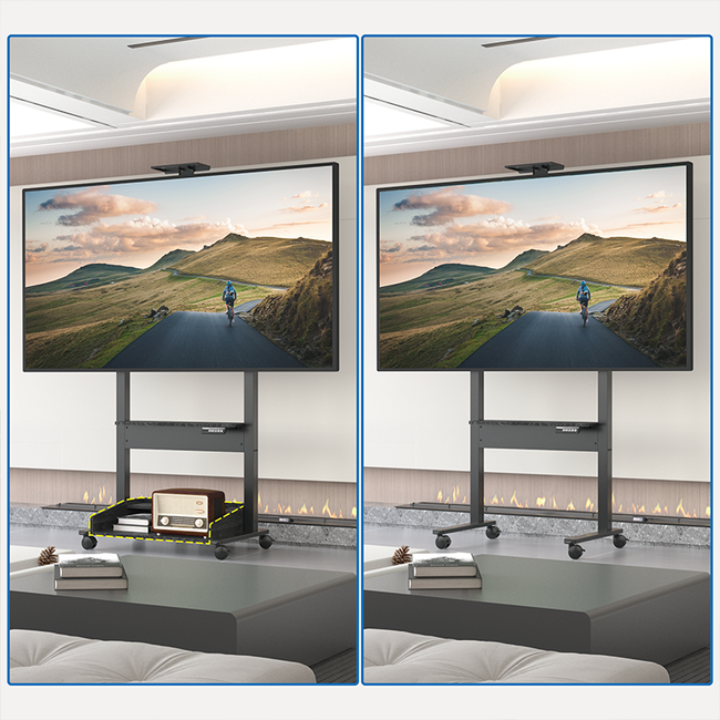 DQ  Zelos Elektrische TV Vloerstandaard Zwart