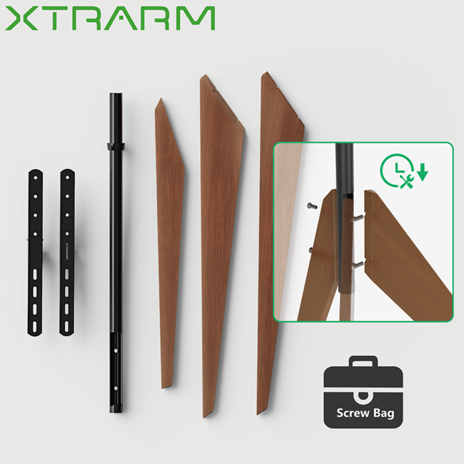 XTRARM  Argo Tripod TV Standaard Walnoot