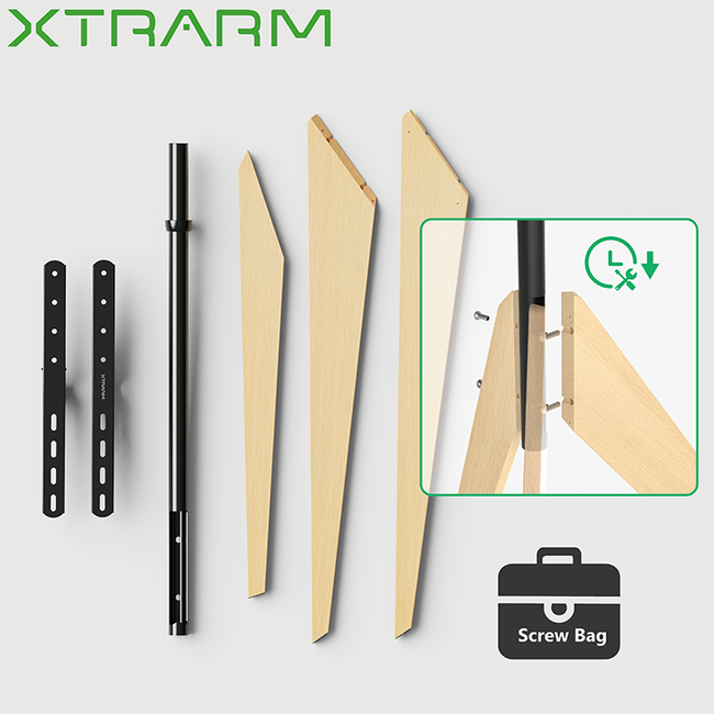 XTRARM  Argo Tripod TV Standaard Beuken