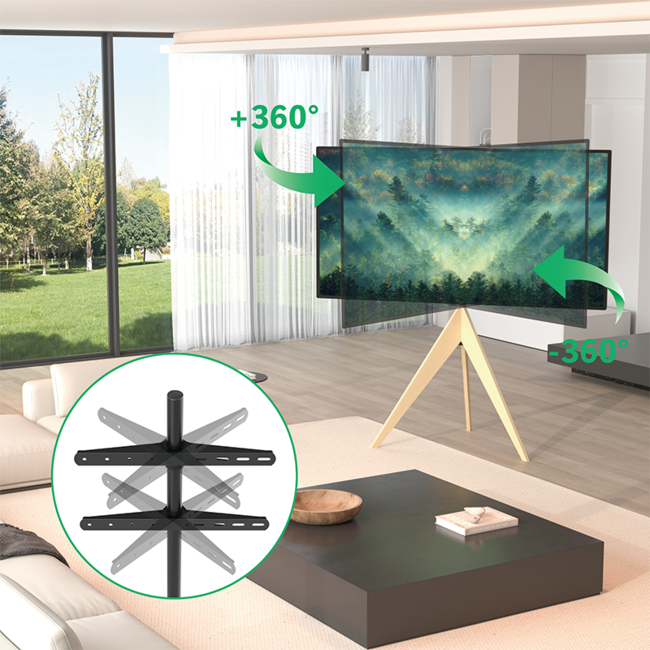 XTRARM  Argo Tripod TV Standaard Beuken