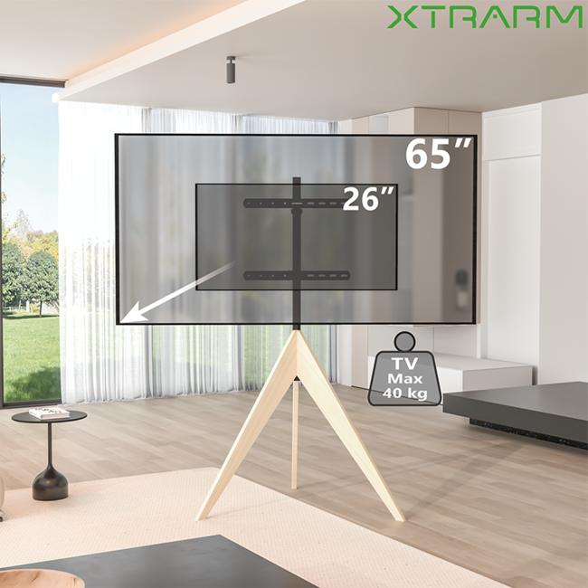 XTRARM  Argo Tripod TV Standaard Beuken
