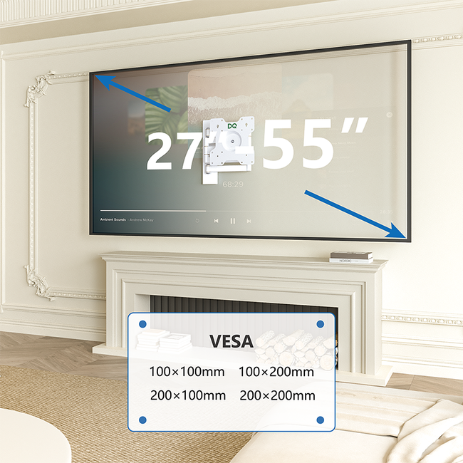 DQ  Rotate XL White 70 cm TV Beugel