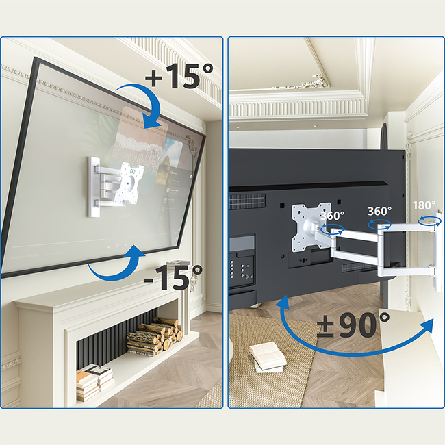 DQ  Rotate XL White 70 cm TV Beugel