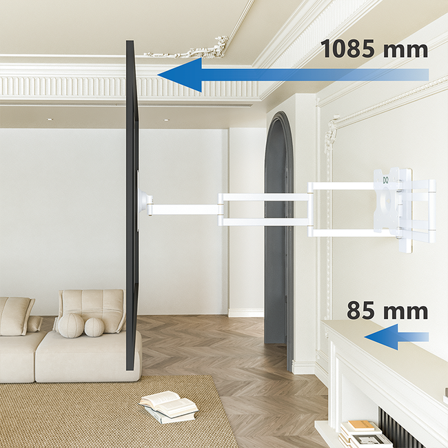 DQ   Rotate XL White 108,5 cm TV Beugel
