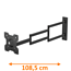 XTRARM  Axis XL 108,5 cm Draai- en Kantelbare TV Beugel Zwart