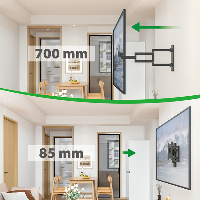 XTRARM  Axis XL Black 70 cm TV Beugel