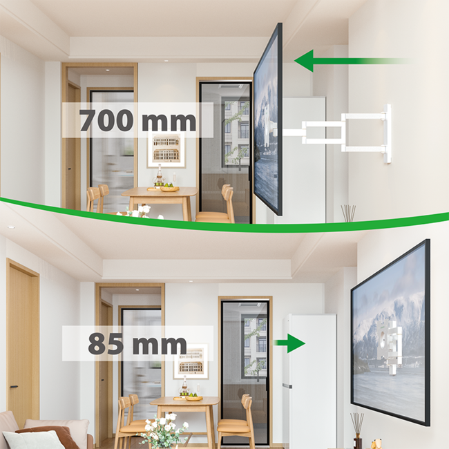 XTRARM  Axis XL White 70 cm TV Beugel