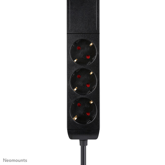 Neomounts DS22-840BL6 Bureaucontactdoos met klem en USB-C en USB-A poorten - Quick-charge