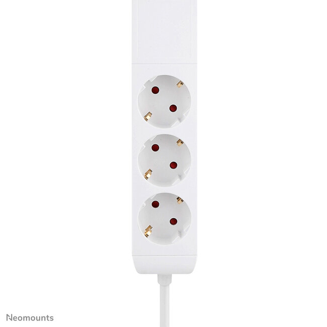 Neomounts DS22-840WH6 Bureaucontactdoos met klem en USB-C en USB-A poorten - Quick-charge