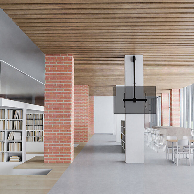 Neomounts CL35-440BL16L Monitor/TV-beugel plafond 37-70" - h 106-156 cm