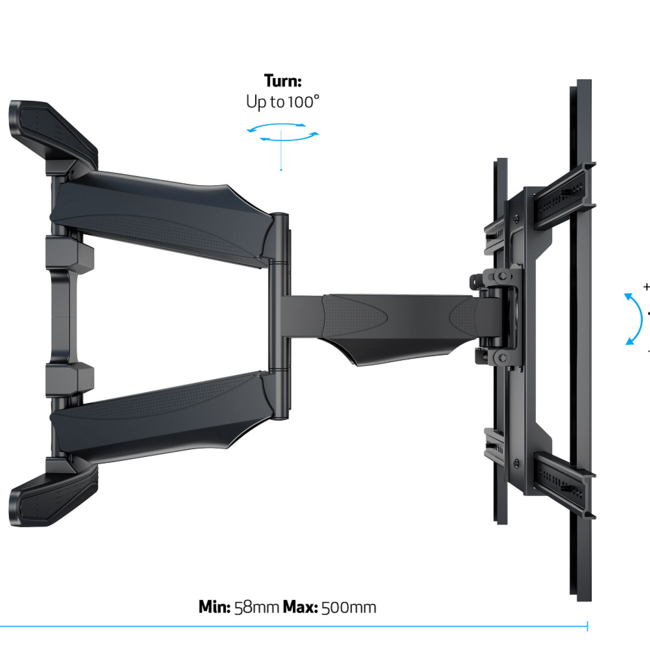 Multibrackets M VESA Flexarm XL Full Motion Dual TV Beugel 40" - 86"