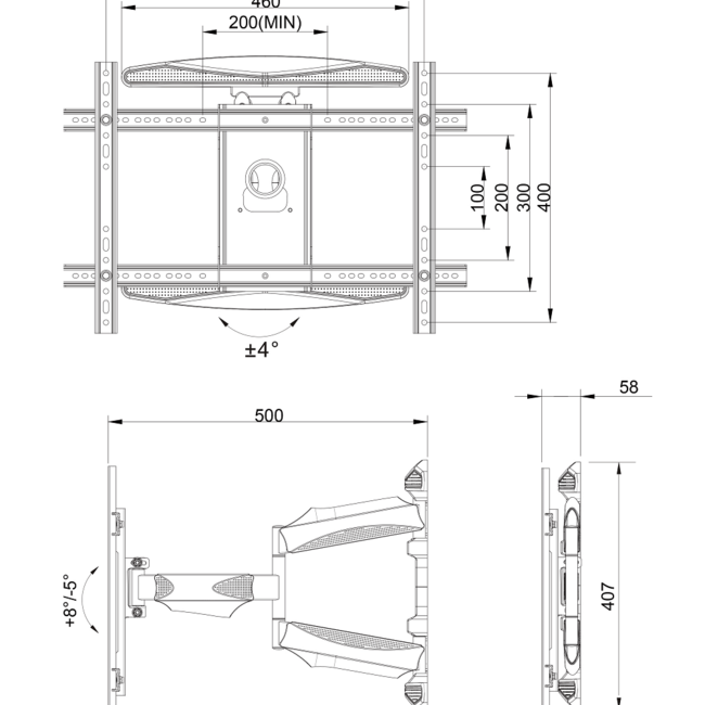 Multibrackets M VESA Flexarm XL Full Motion Dual TV Beugel 40" - 86"