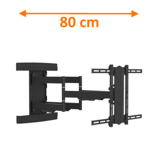 Cavus WME602 Draaibare & Kantelbare Tv Beugel Full Motion Heavy Duty - 37 - 80 Inch