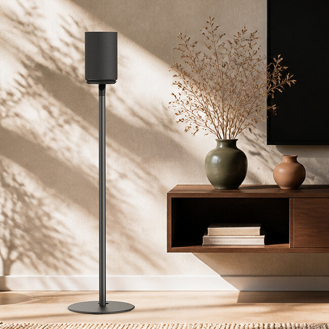 Neomounts FL45-721BL1 Vloerstandaard voor Sonos Era 100 - 85 cm hoogte - zwart