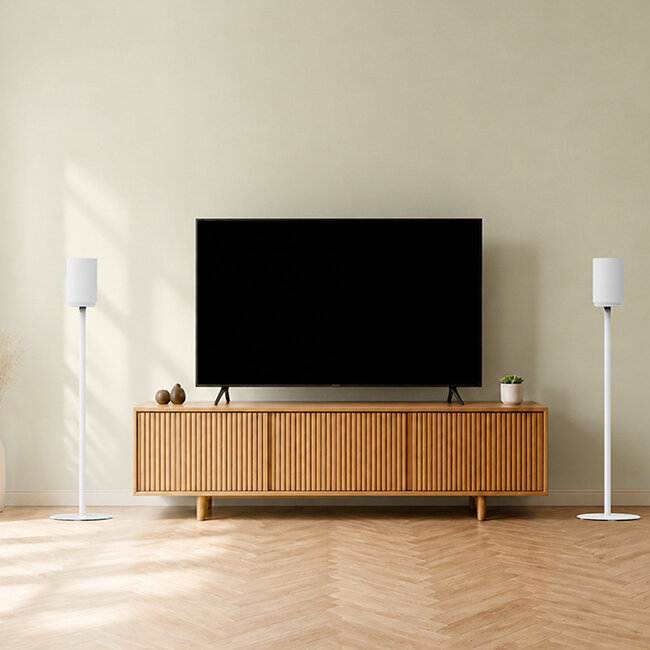 Neomounts FL45-721WH1 Vloerstandaard voor Sonos Era 100 - 85 cm hoogte -wit