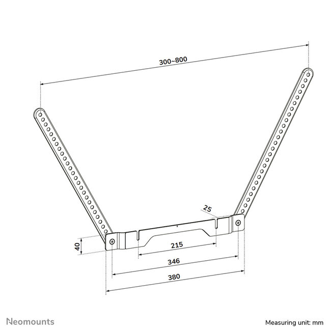 Neomounts AV35-724WH1 TV-beugel voor Sonos Ray - eenvoudige installatie - wit