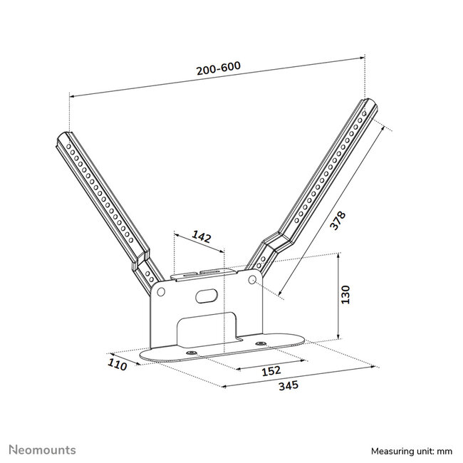 Neomounts AV35-726WH1 TV-beugel voor Sonos Beam - eenvoudige installatie - wit