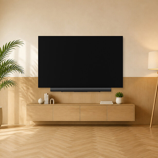 Neomounts AV35-727BL1 TV-beugel voor Sonos Arc & Arc Ultra- eenvoudige installatie - zwart