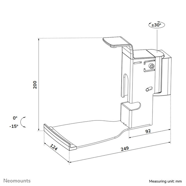 Neomounts WL35-725BL1 Muurbeugel voor Sonos PLAY:5 & Five - draai- en kantelbaar - zwart