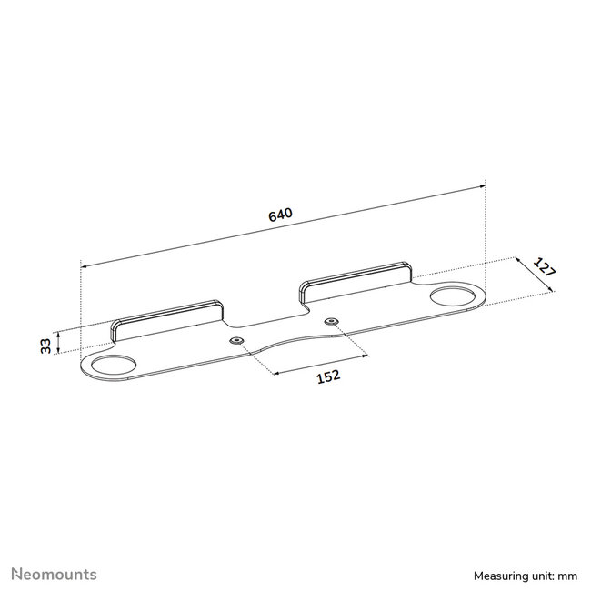 Neomounts WL30-726BL1 Muurbeugel voor Sonos Beam - eenvoudige installatie - zwart