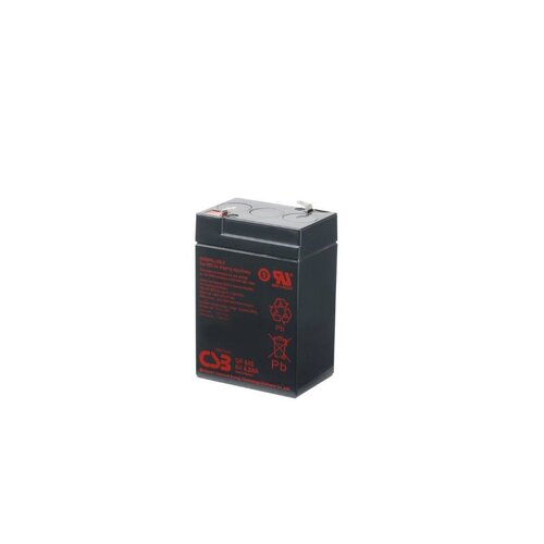 CSB CSB GP645, Sealed Lead Acid (VRLA), 6 V, Zwart, 4500 mAh, ISO 9001, ISO 14001, 48 x 70 x 108 mm