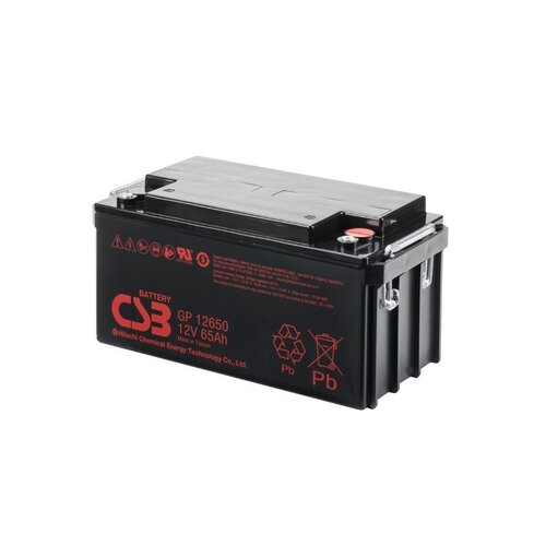 CSB CSB GP12650, 12 V, Zwart, 65 Ah, 500 A, 20 kg, -15 - 40 °C