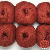 «Woolpack Yarn Collection» Baby Alpaka DK, meliert – Ziegel