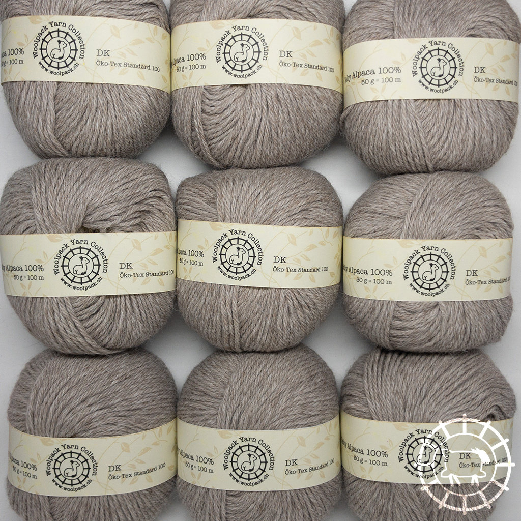 Woolpack Yarn Collection Baby Alpaca DK, chinée – Sable