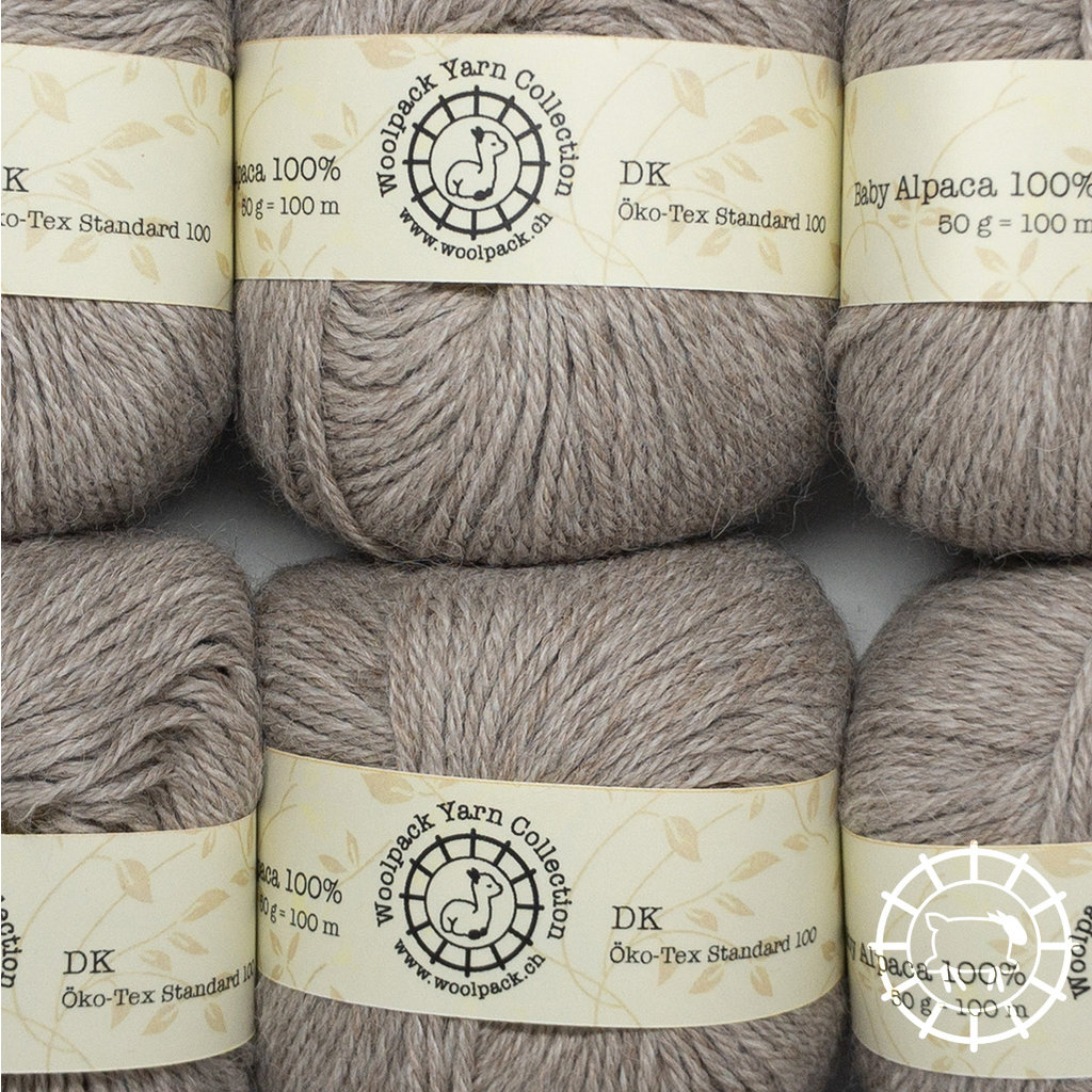 Woolpack Yarn Collection Baby Alpaca DK, chinée – Sable