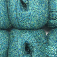 Woolpack Yarn Collection Baby Alpaca Fingering, chinée – Vert bleu