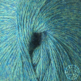 «Woolpack Yarn Collection» Baby Alpaka Fingering, meliert – Blaugrün