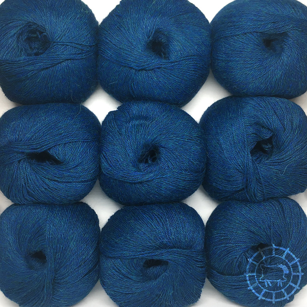 Woolpack Yarn Collection Baby Alpaca Fingering, chinée – Deep Ocean